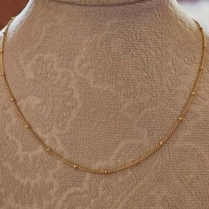 NEW Elegant Gold Bead Station Necklace N1P19